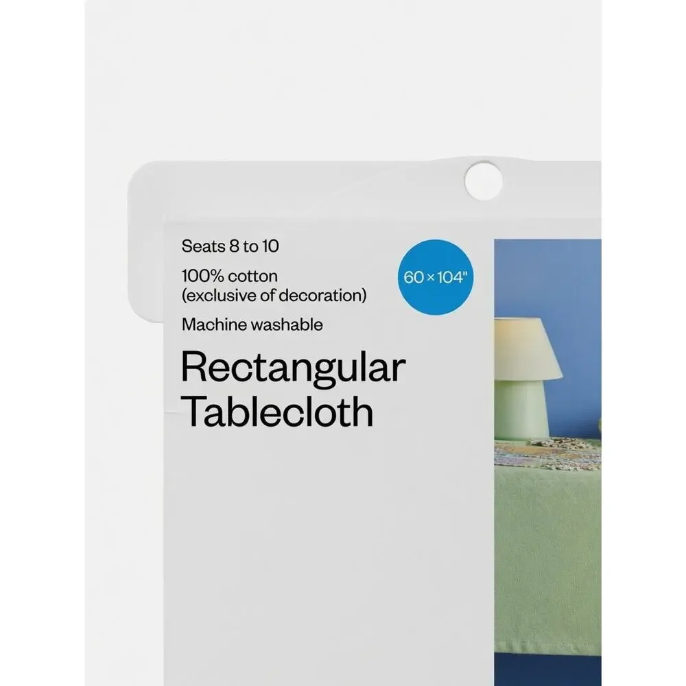 Room Essentials Light Green Rectangular Tablecloth – 60